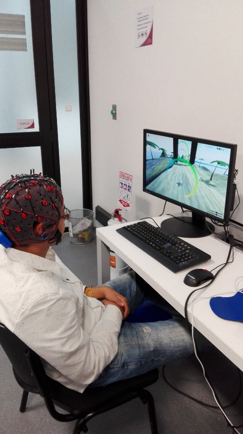 User playing MindSense